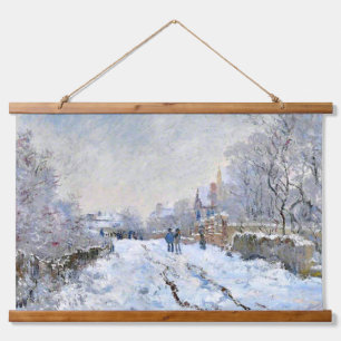 Tapisserie Suspendue Monet - Paysage enneigé à Argenteuil