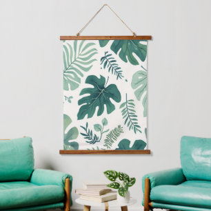 Tapisserie Suspendue Monstera Mood - Tropical Leaf Tap Mur Découpé En B