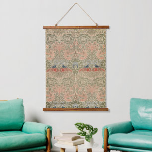 Tapisserie Suspendue Morris - Vintage Motif de fleurs Peacock & Dragon