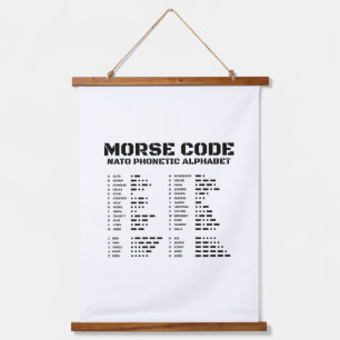 Tapisserie Suspendue Morse Code Alphabet phonétique OTAN