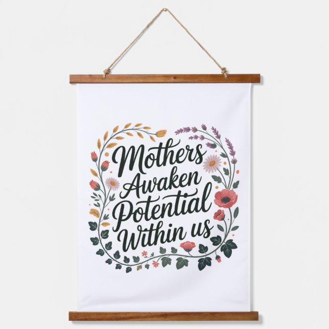 Tapisserie Suspendue Mothers Awaken Potential Within Us (Recto)