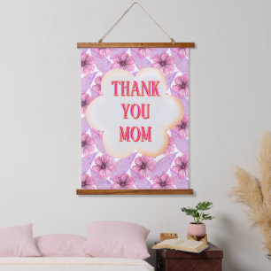 Tapisserie Suspendue Motif floral personnalisé et aquarelle sur mesure