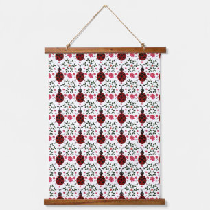 Tapisserie Suspendue Motif floral sans couture de coccinelle mignonne