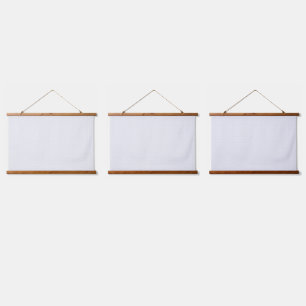 Tapisserie Suspendue Motif géométrique blanc et gris avec verrouillage