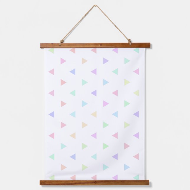 Tapisserie Suspendue Motif Pastel Triangles (Recto)