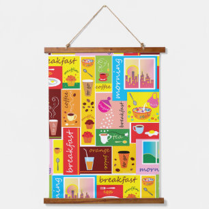 Tapisserie Suspendue Motif Petit Déjeuner Fantaisiste