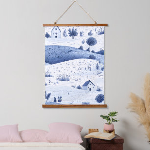 Tapisserie Suspendue Motif Toile de Campagne Cottagecore