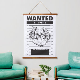 Tapisserie Suspendue Mugshot recherché de Jack Russel Terrier