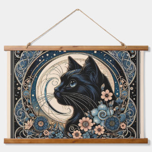 Tapisserie Suspendue Muse de minuit dans un cadre de lune Petaled