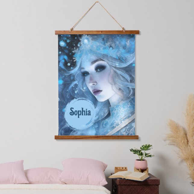 Tapisserie Suspendue Mystical Ice Queen - Imaginaire Winter Goddess Art (Chambre à coucher)