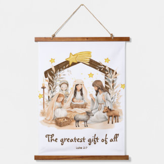 Tapisserie Suspendue Nativity "The greatest gift of all"Religious
