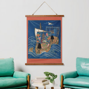 Tapisserie Suspendue Navires chinois, Prospérité et Succès Arts décorat