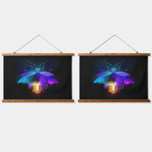 Tapisserie Suspendue Neon Firefly sur noir