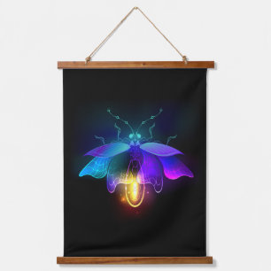 Tapisserie Suspendue Neon Firefly sur noir