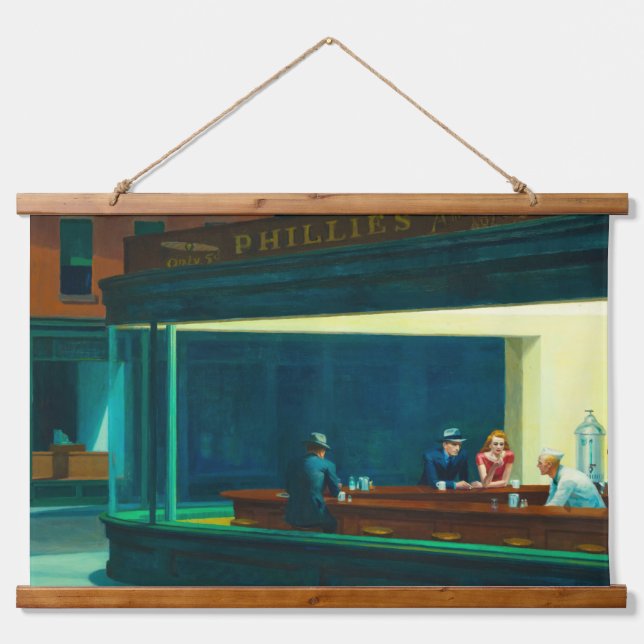 Tapisserie Suspendue Nighthawks, 1942 par Edward Hopper (Devant)