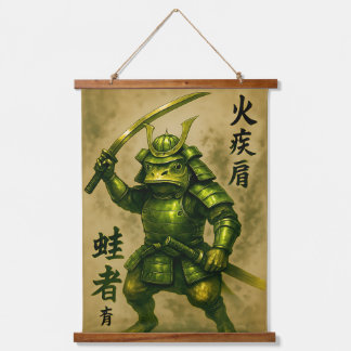 Tapisserie Suspendue Noble grenouille Samurai