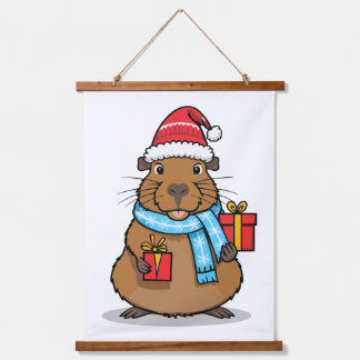 Tapisserie Suspendue Noël Capybara