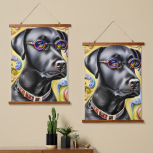 Tapisserie Suspendue Noir funky Labrador