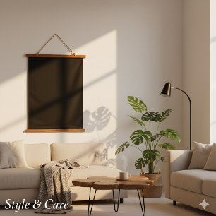 Tapisserie Suspendue Noir Uni 26"x36" Vertical