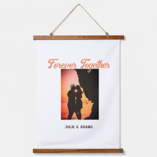 Tapisserie Suspendue nom date photo couple mariage pour toujours ensemb