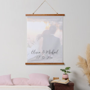 Tapisserie Suspendue Noms de photos personnalisés Cadeau de date