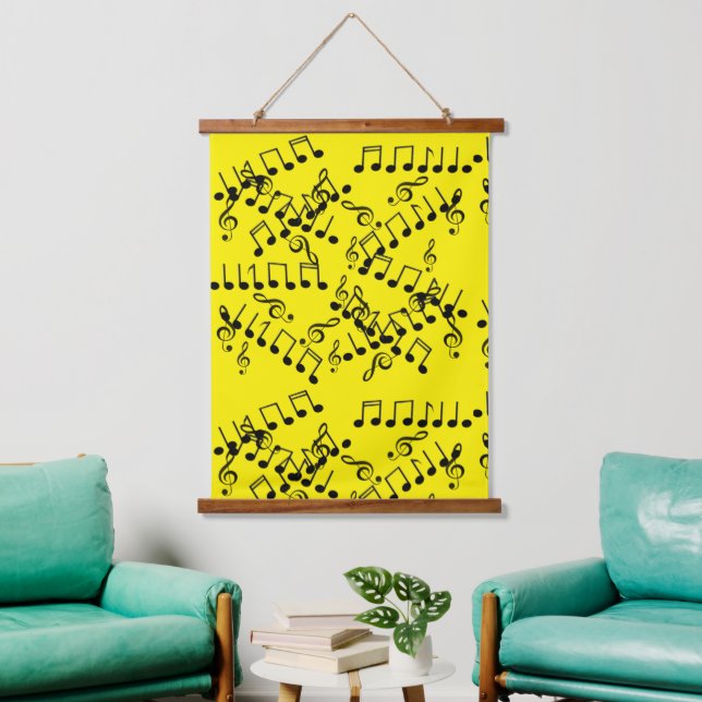 Tapisserie Suspendue Notes musicales funky Treble Clef (Salon)