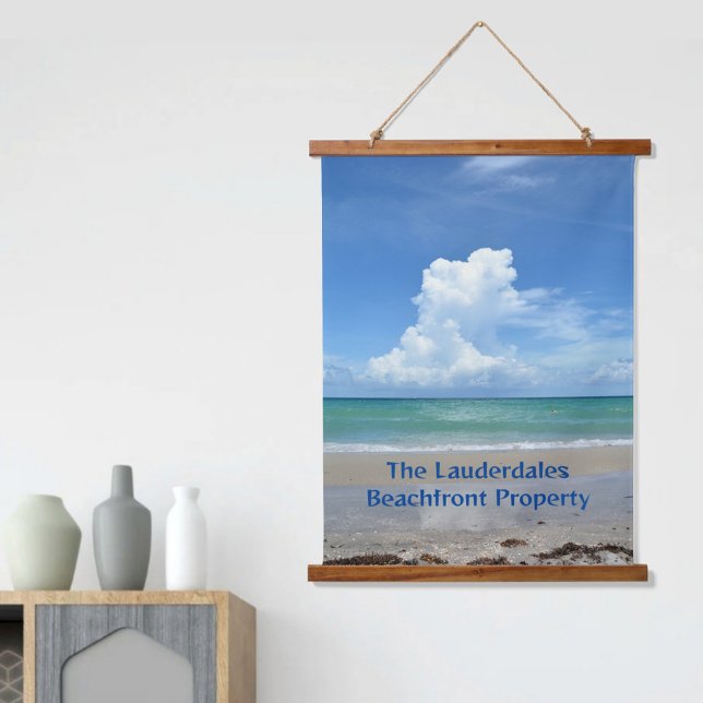 Tapisserie Suspendue Nuages de tempête sur la plage Photographie (Créateur téléchargé)