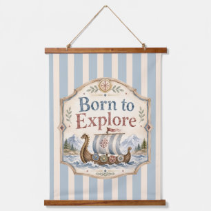 Tapisserie Suspendue Nursery pour bébé Viking Né pour Explorer