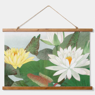 Tapisserie Suspendue Nymphaea lotus, gravure sur bois japonaise, 1917