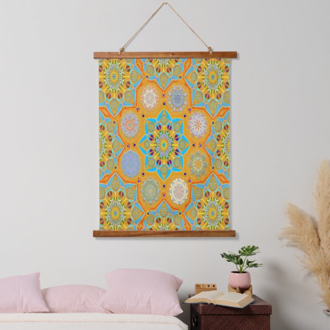Tapisserie Suspendue Octo brightener arabesque maure style tangerine (Chambre à coucher)