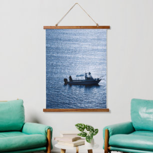 Tapisserie Suspendue Œuvre d'art minimaliste sur l'océan Poissonnerie B