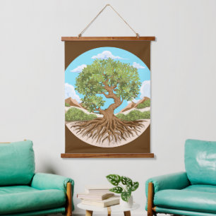 Tapisserie Suspendue Olive tree Symbole de paix dans la Palestine libre