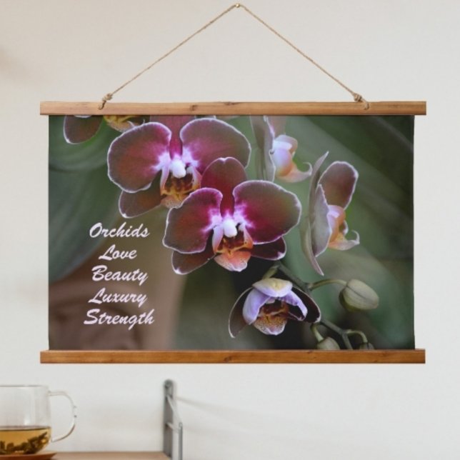 Tapisserie Suspendue Orchidées Exotic Maroon Flora Photographique Flora (Créateur téléchargé)