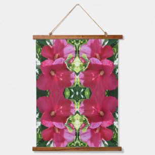 Tapisserie Suspendue Paire de fleurs d'hibiscus rouge suspendues en gro