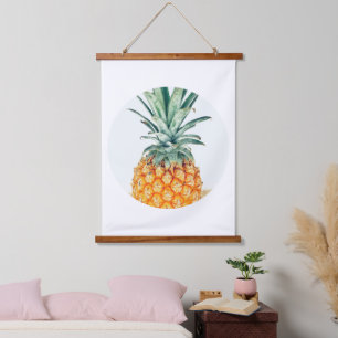 Tapisserie Suspendue Pale Green Pastel Ananas Sentiment bio