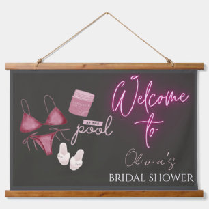 Tapisserie Suspendue Panneau de bienvenue pour une fête de mariage au b