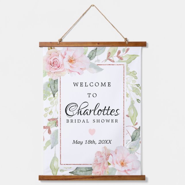 Tapisserie Suspendue Panneau de bienvenue pour une réception de mariage (Recto)