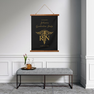 Tapisserie Suspendue Panneau de la fête de graduation BSN RN Nurse Coul