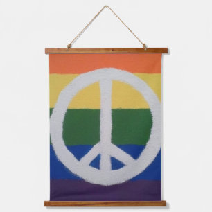 Tapisserie Suspendue Panneau de paix Rainbow