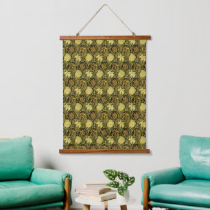 Tapisserie Suspendue Papier peint Tulipe et Lys vert de William Morris