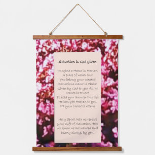 Tapisserie Suspendue Parcours d'art "Le salut est Dieu donné "
