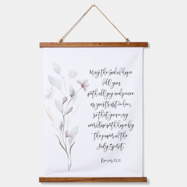 Tapisserie Suspendue Paroi verset de la Bible florale (Recto)