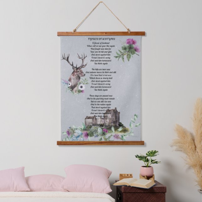 Tapisserie Suspendue Paroles de Fleur d'Écosse (Chambre à coucher)