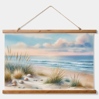 Tapisserie Suspendue Pastel Coastal Dunes Watercolor