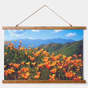Tapisserie Suspendue Pavots de Californie recouvrant un versant