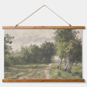 Tapisserie Suspendue Paysage aquarelle du chemin - Troyon constant