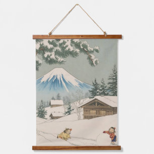 Tapisserie Suspendue Paysage  hivernal  japonais - style ukoy-e