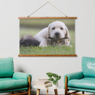 Tapisserie Suspendue Paysage horizontal Photo de famille et animaux de 