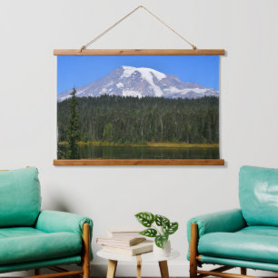 Tapisserie Suspendue Paysage pittoresque du Mont Rainier et du lac