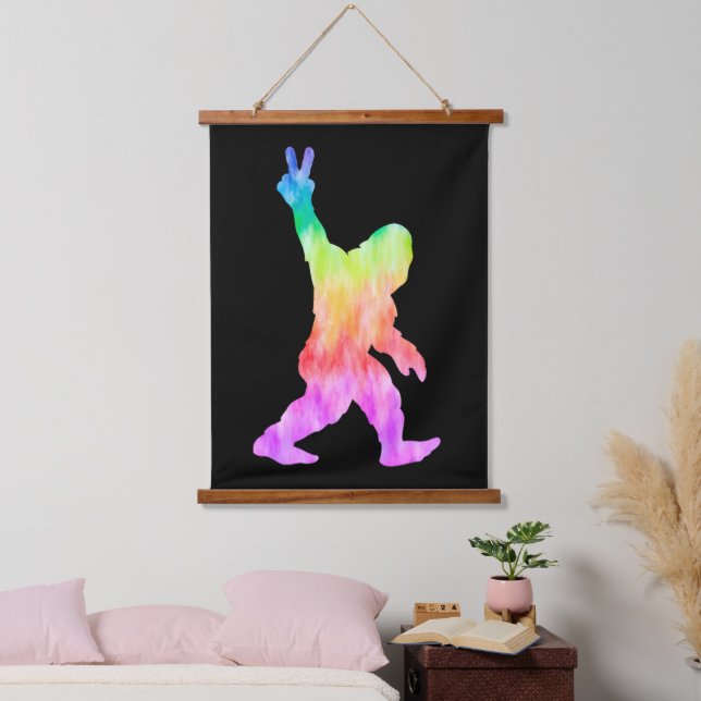 Tapisserie Suspendue Peace Love Bigfoot (Chambre à coucher)